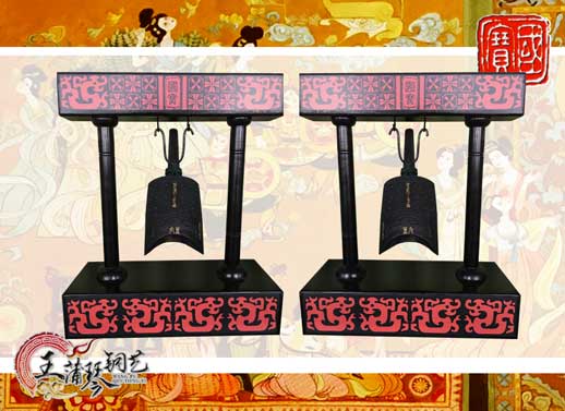 單件編鐘工藝品、外賓禮品、中國(guó)青銅編鐘